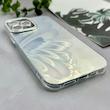 قاب گوشی iPhone 13 Pro Max آیفون لیزری براش HARD IMD محافظ لنز نگین دار لاکچری برجسته طرح پروانه کد 125883