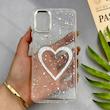 قاب گوشی Galaxy A31 سامسونگ لاکچری رزینی ماربل شاین لنز کرومی برجسته قلبی کیوت کد 125853