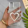 قاب گوشی Galaxy A51 سامسونگ لاکچری رزینی ماربل شاین لنز کرومی برجسته قلبی کیوت کد 125856