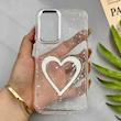 قاب گوشی Galaxy A54 سامسونگ لاکچری رزینی ماربل شاین لنز کرومی برجسته قلبی کیوت کد 125857