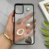 قاب گوشی Galaxy A07 سامسونگ شفاف رزینی Luxury برجسته طرح کهکشانی لوکس مشکی کد 125787