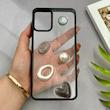 قاب گوشی Galaxy A07 سامسونگ شفاف رزینی Luxury برجسته طرح کهکشانی لوکس مشکی کد 125787