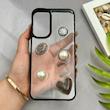 قاب گوشی Galaxy A14 سامسونگ شفاف رزینی Luxury برجسته طرح کهکشانی لوکس مشکی کد 125788