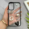 قاب گوشی Galaxy A15 سامسونگ شفاف رزینی Luxury برجسته طرح کهکشانی لوکس مشکی کد 125789