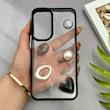 قاب گوشی Galaxy A16 سامسونگ شفاف رزینی Luxury برجسته طرح کهکشانی لوکس مشکی کد 125790
