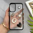 قاب گوشی Galaxy A34 سامسونگ شفاف رزینی Luxury برجسته طرح کهکشانی لوکس مشکی کد 125795