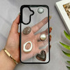 قاب گوشی Galaxy A36 سامسونگ شفاف رزینی Luxury برجسته طرح کهکشانی لوکس مشکی کد 125797