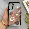 قاب گوشی Galaxy A56 سامسونگ شفاف رزینی Luxury برجسته طرح کهکشانی لوکس مشکی کد 125800