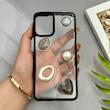قاب گوشی Galaxy A12 - M12 سامسونگ شفاف رزینی Luxury برجسته طرح کهکشانی لوکس مشکی کد 125801