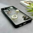 قاب گوشی Galaxy S20 FE سامسونگ شفاف رزینی Luxury برجسته طرح کهکشانی لوکس مشکی کد 125806
