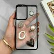 قاب گوشی Galaxy S21 FE سامسونگ شفاف رزینی Luxury برجسته طرح کهکشانی لوکس مشکی کد 125807