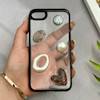 قاب گوشی iPhone 7 - iPhone 8 - iPhone SE 2020 - iPhone SE 2022 آیفون شفاف رزینی Luxury برجسته طرح کهکشانی لوکس مشکی کد 125813