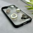 قاب گوشی iPhone 7 - iPhone 8 - iPhone SE 2020 - iPhone SE 2022 آیفون شفاف رزینی Luxury برجسته طرح کهکشانی لوکس مشکی کد 125813