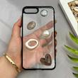 قاب گوشی iPhone 7 Plus - iPhone 8 Plus آیفون شفاف رزینی Luxury برجسته طرح کهکشانی لوکس مشکی کد 125814