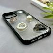 قاب گوشی iPhone 12 - iPhone 12 Pro آیفون شفاف رزینی Luxury برجسته طرح کهکشانی لوکس مشکی کد 125815