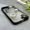 قاب گوشی iPhone 13 - iPhone 14 آیفون شفاف رزینی Luxury برجسته طرح کهکشانی لوکس مشکی کد 125816