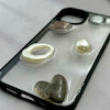 قاب گوشی iPhone 13 - iPhone 14 آیفون شفاف رزینی Luxury برجسته طرح کهکشانی لوکس مشکی کد 125816