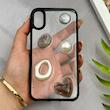 قاب گوشی iPhone X - iPhone XS آیفون شفاف رزینی Luxury برجسته طرح کهکشانی لوکس مشکی کد 125817