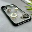 قاب گوشی iPhone X - iPhone XS آیفون شفاف رزینی Luxury برجسته طرح کهکشانی لوکس مشکی کد 125817