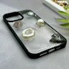 قاب گوشی iPhone 13 Pro Max آیفون شفاف رزینی Luxury برجسته طرح کهکشانی لوکس مشکی کد 125822