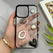 قاب گوشی iPhone 13 Pro آیفون شفاف رزینی Luxury برجسته طرح کهکشانی لوکس مشکی کد 125826