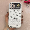 قاب گوشی iPhone 13 Pro Max آیفون اورجینال یونیک کیس چرمی گل برجسته لاکچری محافظ لنزدار کد 124833