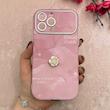 قاب گوشی iPhone 13 Pro Max آیفون اورجینال یونیک کیس چرمی گل برجسته لاکچری محافظ لنزدار کد 124838