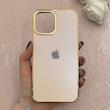 قاب گوشی iPhone 12 Pro Max آیفون مدل PVD اورجینال کرومی ضد خش پشت گلس شیشه ای Classic Fit طلایی کد 98323