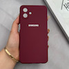 قاب گوشی Galaxy A07 سامسونگ سیلیکونی اورجینال پاک کنی درجه یک زیربسته زرشکی کد 125531