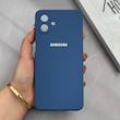 قاب گوشی Galaxy A07 سامسونگ سیلیکونی اورجینال پاک کنی درجه یک زیربسته سرمه ای کد 125534