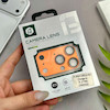 تبدیل محافظ لنز آلومینیومی iPhone 14 Pro - 15 Pro - 16 Pro به iPhone 17 Pro آیفون اورجینال Camera Lens با پوشش کامل دوربین رنگ نارنجی کد 98352