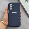 قاب گوشی Galaxy A17 سامسونگ سیلیکونی اورجینال پاک کنی درجه یک زیربسته سرمه ای کد 125550