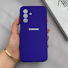 قاب گوشی Galaxy A17 سامسونگ سیلیکونی اورجینال پاک کنی درجه یک زیربسته بنفش تیره کد 125559