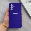 قاب گوشی Galaxy A17 سامسونگ سیلیکونی اورجینال پاک کنی درجه یک زیربسته بنفش تیره کد 125559