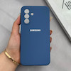 قاب گوشی Galaxy A17 سامسونگ سیلیکونی اورجینال پاک کنی درجه یک زیربسته آبی تیره کد 125562