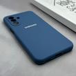 قاب گوشی Galaxy A17 سامسونگ سیلیکونی اورجینال پاک کنی درجه یک زیربسته آبی تیره کد 125562