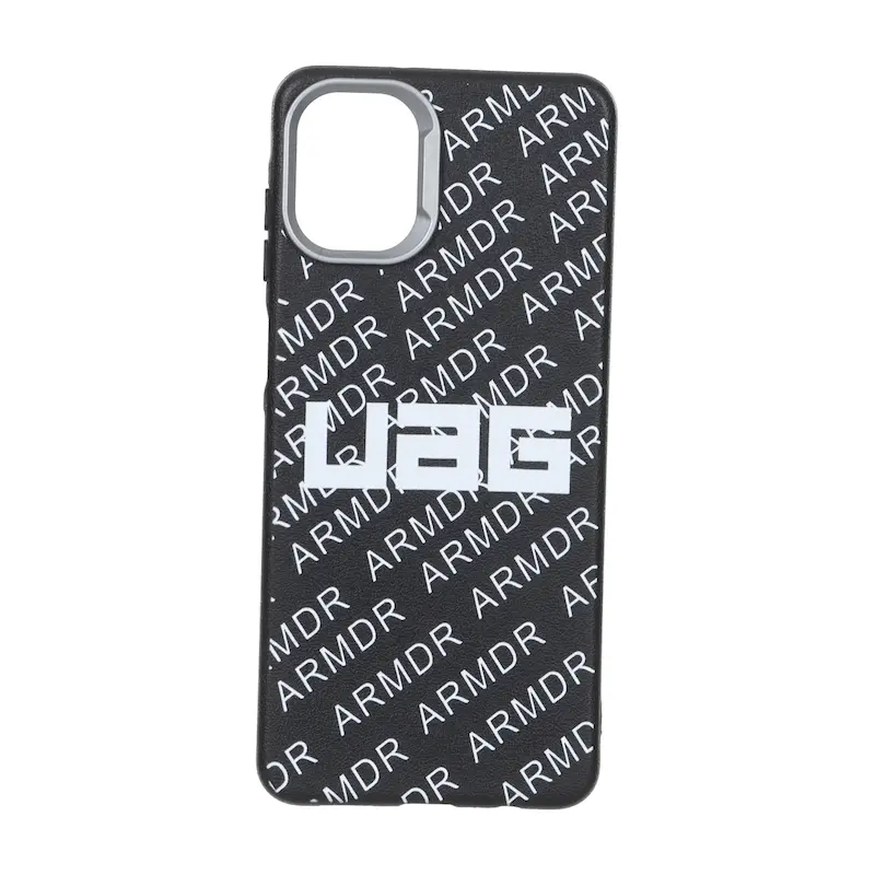 قاب گوشی Galaxy A07 سامسونگ UAG لدر دیزاین SOFT Lether Design فانتزی سیلیکونی طرح چرمی مشکی کد E42-127130