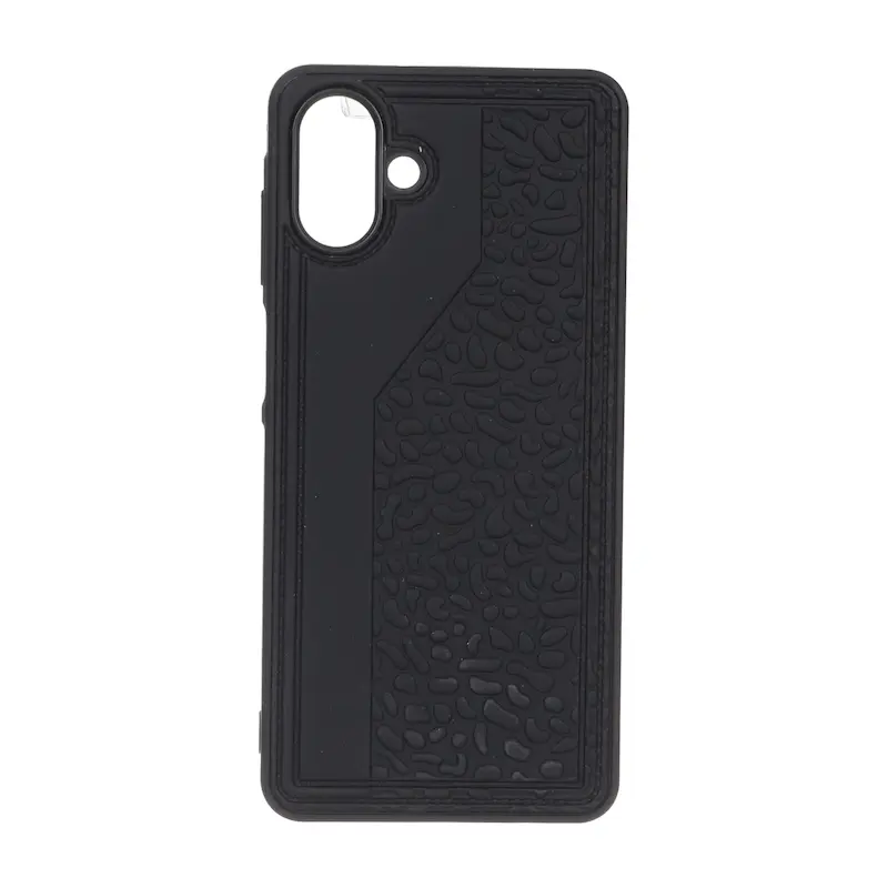 قاب گوشی Galaxy A07 سامسونگ طرح چرم سنگی برجسته Hard مشکی کد 127565