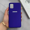 قاب گوشی Galaxy A51 سامسونگ سیلیکونی اورجینال پاک کنی درجه یک زیربسته بنفش تیره کد 125589