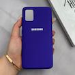 قاب گوشی Galaxy A51 سامسونگ سیلیکونی اورجینال پاک کنی درجه یک زیربسته بنفش تیره کد 125589