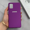 قاب گوشی Galaxy A51 سامسونگ سیلیکونی اورجینال پاک کنی درجه یک زیربسته بنفش کد 125590