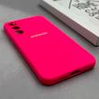 قاب گوشی Galaxy A55 سامسونگ سیلیکونی اورجینال پاک کنی درجه یک زیربسته سرخابی کد 125614