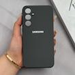 قاب گوشی Galaxy A55 سامسونگ سیلیکونی اورجینال پاک کنی درجه یک زیربسته خاکستری کد 125620