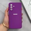 قاب گوشی Galaxy A56 سامسونگ سیلیکونی اورجینال پاک کنی درجه یک زیربسته بنفش کد 125629