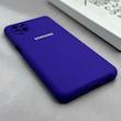 قاب گوشی Galaxy A12 - M12 سامسونگ سیلیکونی اورجینال پاک کنی درجه یک زیربسته بنفش تیره کد 125641