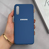 قاب گوشی Galaxy A30S - A50S - A50 سامسونگ سیلیکونی اورجینال پاک کنی درجه یک زیربسته آبی تیره کد 125655