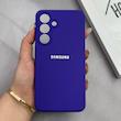 قاب گوشی Galaxy S25 FE سامسونگ سیلیکونی اورجینال پاک کنی درجه یک زیربسته بنفش تیره کد 125689