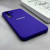 قاب گوشی Galaxy S25 FE سامسونگ سیلیکونی اورجینال پاک کنی درجه یک زیربسته بنفش تیره کد 125689