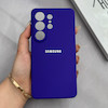 قاب گوشی Galaxy S26 Ultra سامسونگ سیلیکونی اورجینال پاک کنی درجه یک زیربسته بنفش تیره کد 125690