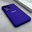 قاب گوشی Galaxy S26 Ultra سامسونگ سیلیکونی اورجینال پاک کنی درجه یک زیربسته بنفش تیره کد 125690